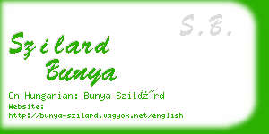 szilard bunya business card